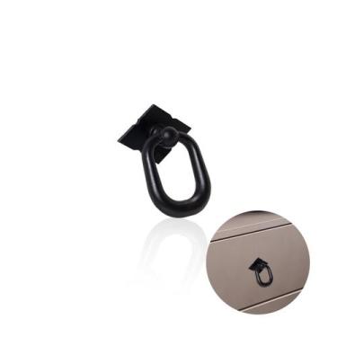 Imagem de Puxador Alça Colonial Com Espelho Preto Fosco - Bigfer