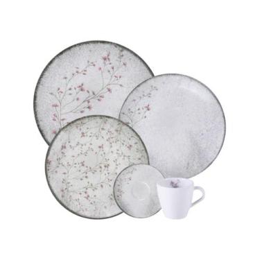 Imagem de Aparelho de Jantar Tramontina Floralis em Porcelana Decorada 20 Peças