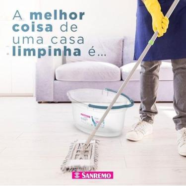 Imagem de Kit 2 Balde Oval 14 Litros Limpeza Rodo Vassoura Lavanderia Plástico -