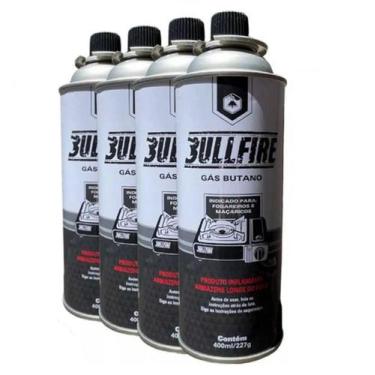 Imagem de 04 Gás Butano Refil Recarga Maçarico Camping Isqueiro Fogão - BULLFIRE