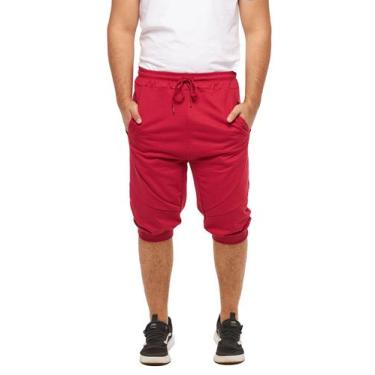 Imagem de Bermuda de moleton masculina  skinny fitness - Wooks, Vermelho, G