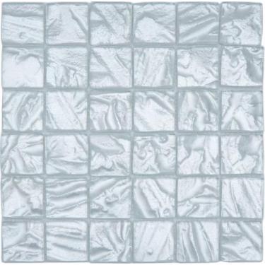 Imagem de PASTILHA DE VIDRO J12 - JUNSUI BRANCA 30x30cm - GLASS MOSAIC