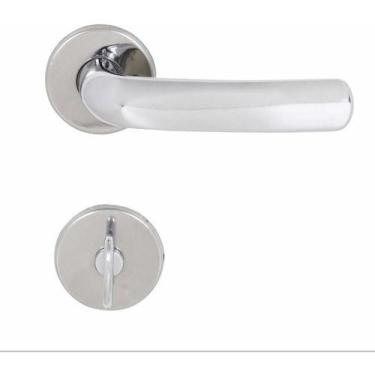 Imagem de Fechadura Para Banheiro - 40mm - Cromada - Com Chave - Arouca