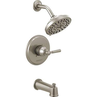 Imagem de Torneira Delta PTT14423 Westchester Tub/acabamento de chuveiro alça única 14S, Brushed Nickel