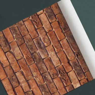 Imagem de Papel de parede adesivo Modelo Tijolo Vermelho 1967 - D.Lima produtos