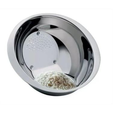 Imagem de Escorredor de Arroz em inox 24cm