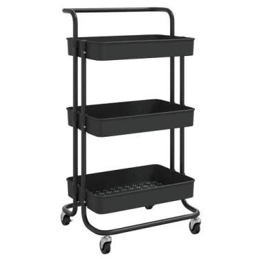 Imagem de Carrinho multiuso 83cm preto zdd038 - CASAMBIENTE