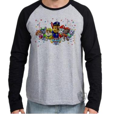 Imagem de Camiseta Manga Longa Patrulha Canina todos - Empório Dutra, P  adulto