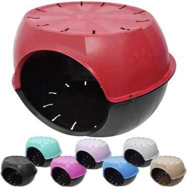Imagem de Toca do Gato Casa Casinha Cama Plástico Resistente Furacão Pet Paris V