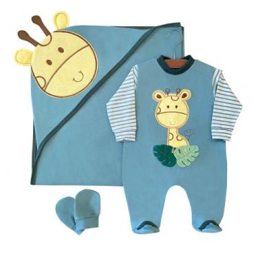 Imagem de Saida Maternidade Em Manta Girafinha 022-214 - PEQUENO ANJO, Verde, RN