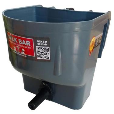 Imagem de Alimentador Mamadeira Bezerras Milk Bar 1 Bico 04 Litros - Cinza