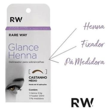 Imagem de Henna Sobrancelha Indiana Glance Rare Way Alta Qualidade Rendimento e 