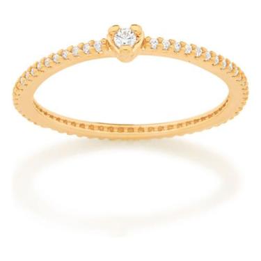 Imagem de Anel Solitário Formado Por Aro Cravejado Po 512895 - Rommanel, Branco,