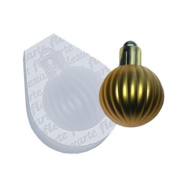 Imagem de Molde de silicone  985 - Bolinha de Natal Estriada 2,8cm - Flexarte