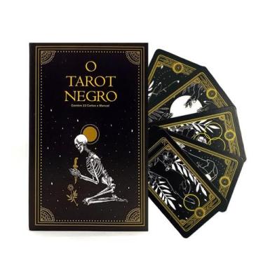 Imagem de Baralho O Tarot Negro Caveira 22 Cartas Com Manual - Flash