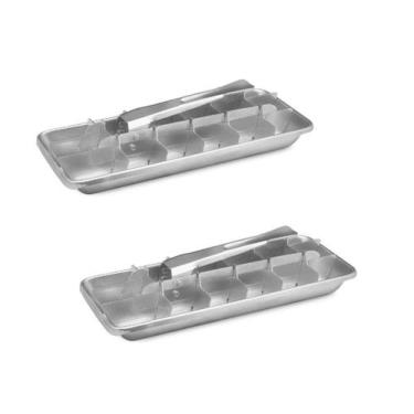 Imagem de Kit 02 Formas para Gelo com Alavanca Doméstica -  Alumínio - ABC