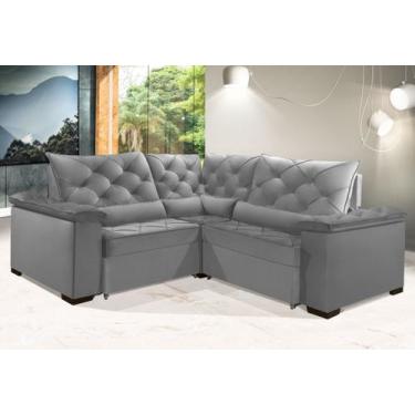 Imagem de Sofá Retrátil Reclinável BERLIM DE CANTO 2.60x2.60 ESTILO ESTOFADOS - 