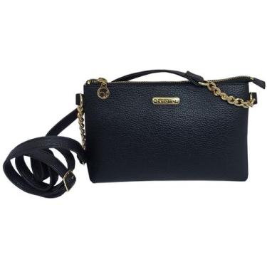 Imagem de Bolsa Beira Rio Feminina Transversal Com Ajuste de Tamanho, Preto