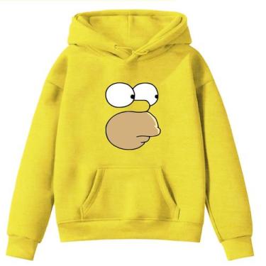 Imagem de Moletom Infantil Homer Simp sons Desenho Infância Bolso Canguru com Ca