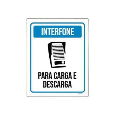 Imagem de Kit 10 Placas Sinalização - Interfone Carga Descarga Ml3782