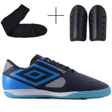 Imagem de Kit Chuteira Futsal Masculina + Meião + Caneleira Oferta Especial A Pr