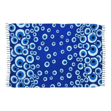 Imagem de Canga BIG Olho Grego Azul Tradicional  Viscose - Bali