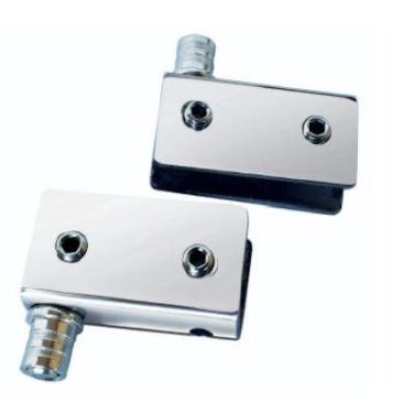 Imagem de Dobradiça inox para rack com porta de vidro de 4 a 8mm - AGS