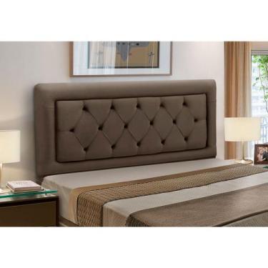 Imagem de Cabeceira Cama Box Estofada Madeira Queen Size Belinha Reta - D'Julia,