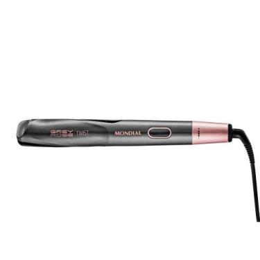 Imagem de Prancha Alisadora Mondial Bivolt Grey Rose Twist P-29 230, Grafite e R