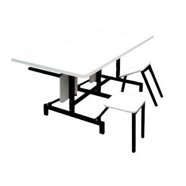 Imagem de Mesa para Refeitório com 4 lugares Dobráveis Escamoteáveis - DE ASTRO