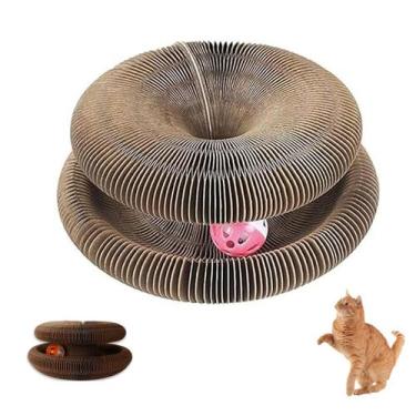 Imagem de Arranhador Magico Gato Pet Felino Bola Guizo Som Brinquedo Interativo 