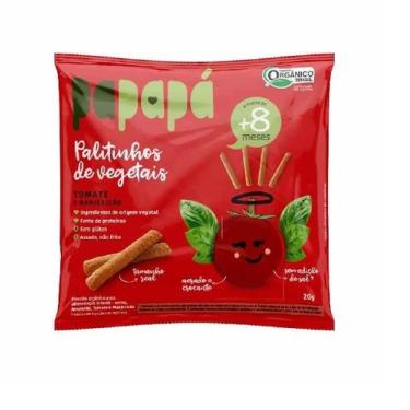 Imagem de Palitinhos de Vegetais Tomate e Manjericão Papapá 20g