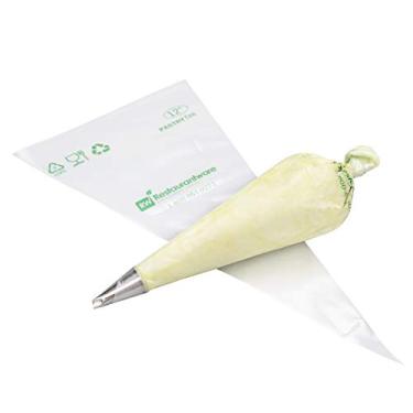 Imagem de Restaurantware Pastry Tek Sacos de confeitar de 30 cm 100 para sacos de confeitaria - Sacos de decoração de plástico transparente descartáveis de grau alimentício antiderrapantes para cobertura de