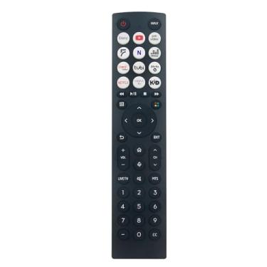 Imagem de Controle remoto de voz de substituição ERF2D36H compatível com Hisense TV 50A53FUV 55A51HUV 65A51HUVHU 55A53FUV 65A53FUV TV43A53FUV 43A51HUV 50A66FUA 65A66FUA 50A51HUV 70A61HUV 09FUWA 5 5A66FUA