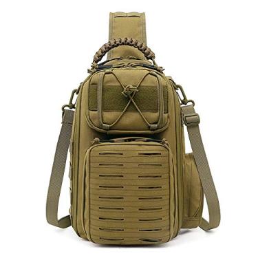 Imagem de C/H Mochila Tactical Sling Bag Military Rover Bolsa de ombro Molle Assault Range Bag Mochila Outdoor Pesca Acampamento Caminhada Caça Bolsa tática Impermeável Nylon 1050D