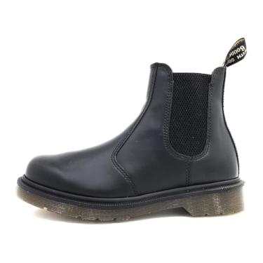 Imagem de Dr. Martens Bota Chelsea de couro 2976 para homens e mulheres, Black Smooth, 6 Women/5 Men