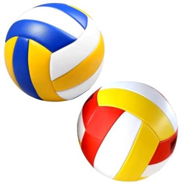 Imagem de Kit Com 2 Bolas De Vôlei Quadra Praia Pesadinha Infantil Recreação Iniciante Aprendizagem Tamanho Oficial