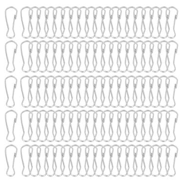 Imagem de PATIKIL Ganchos de cordão, 240 peças de aço inoxidável de 20 mm 304 ganchos de pressão de mola fecho de metal para chaveiro, chaveiro, cartão de identificação, cortina de chuveiro, prata