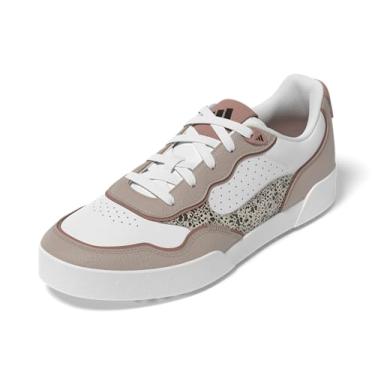 Imagem de adidas Tênis feminino Retrocross 25 Spikeless, Calçado Branco/Wonder Taupe/Argila Quente, 36