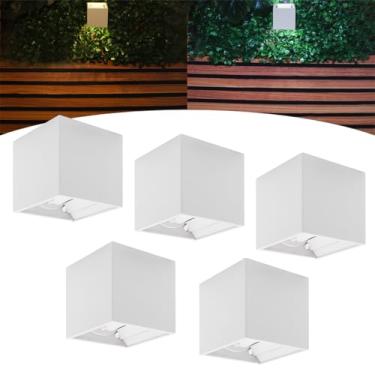 Imagem de Kit 5 Mini Arandela Branca 3w Interna Externa 2 Friso C/Led (Branco Frio)