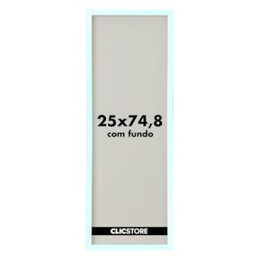 Imagem de Moldura Quadro 25x74 cm para Quebra Cabeça Grow Puzzle 500 peças Game Office Decoração Parede Sala Escritório sem Vidro (Branco)