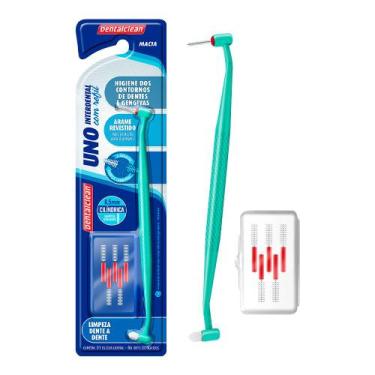 Imagem de Escova Interdental Uno com Refil 0,5mm Cilíndrica Cabeça Cambiável Den