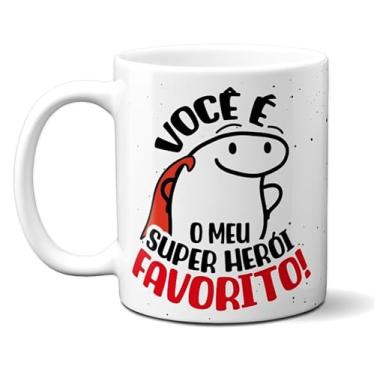 Imagem de Caneca Xícara Porcelana Presente Pai Super Herói Flork