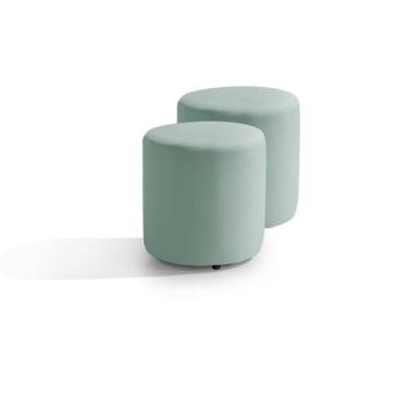 Imagem de Kit 2 Puff Redondo Adulto Infantil Quarto Pufe Sala Banqueta Banco Dec