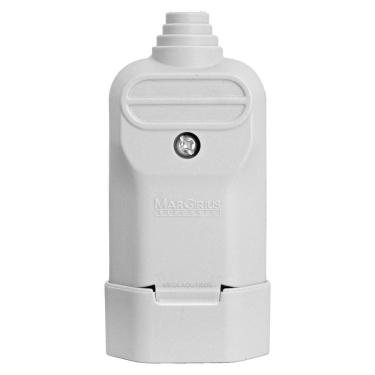 Imagem de Tomada Plug Fêmea Prensa Cabo 3 Pinos Finos 10A Branca