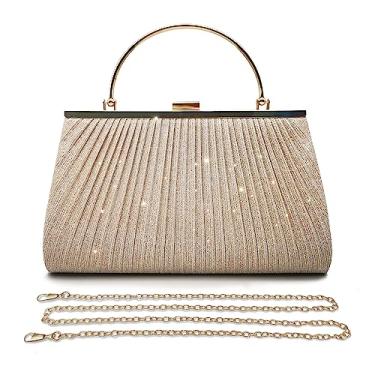 Imagem de Pahajim Bolsas de ombro bolsas de ombro com glitter para mulheres brilhantes bolsas de noite bolsa de lantejoulas para casamento, festa, encontro, formatura, 2 - ouro