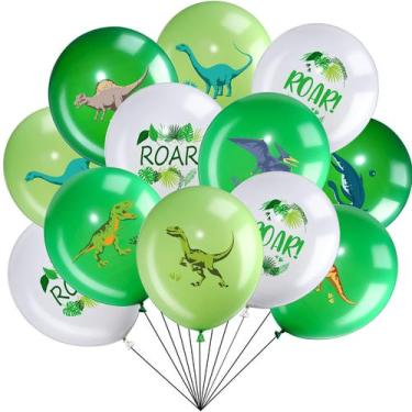 Imagem de Balões de Látex Zomiboo Dinossauro - 36 Unidades de 12 Polegadas para 