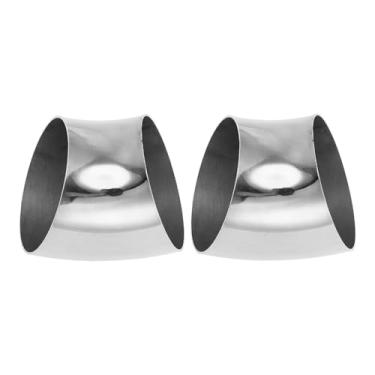 Imagem de Motoforti 2 peças 45 graus mandril curva cotovelo carro modificado tubo de escape tubulação 8.9 cm espessura OD 1,5 mm/16GA 89x115x1.5mm 201 aço inoxidável tom prata