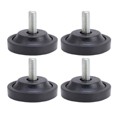 Imagem de 4 Pcs Niveladores de Móveis, Pés Niveladores de Móveis com Rosca M10, Pés de Borracha Parafusos para Móveis, Pés Niveladores de Pernas de Móveis para Pernas de Mesa, Cadeira, Sofá