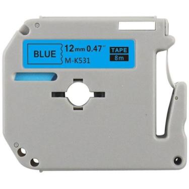Imagem de Fita para Rotulador Eletrônico 12MMX8MTS M-K531 Preto Azul - Masterpri